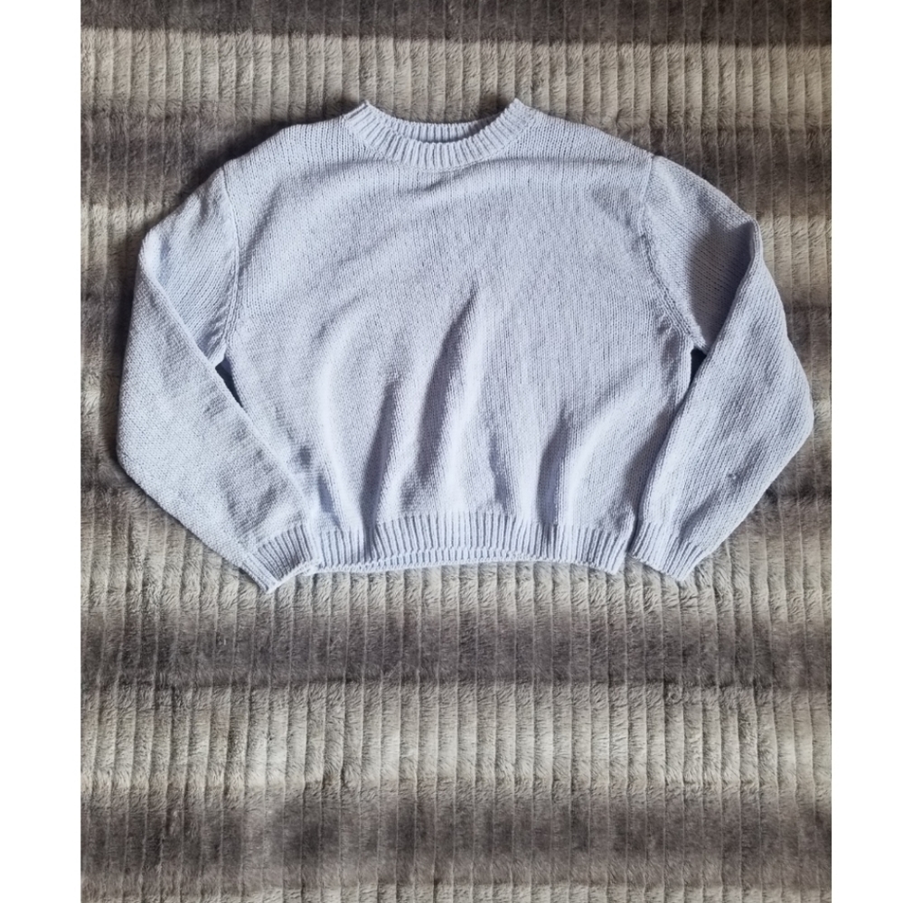 Grayish blue sweater